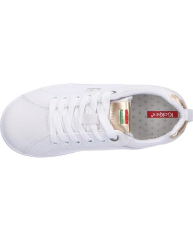 Sapatilhas de Menina e Menino KICKERS 686090-30 TAMPA CDT 34 BLANC OR CLAIR