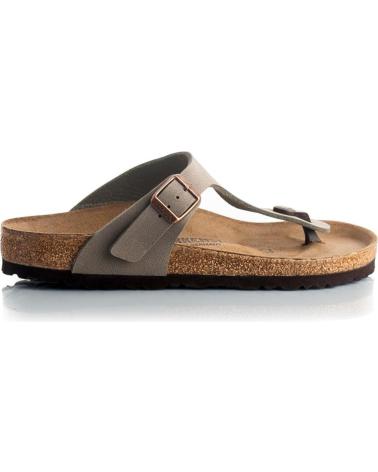 Woman and Man Sandals BIRKENSTOCK CHANCLAS GIZEH BIRKO FLOR NUBUCK STONE