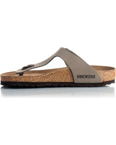 Woman and Man Sandals BIRKENSTOCK CHANCLAS GIZEH BIRKO FLOR NUBUCK STONE