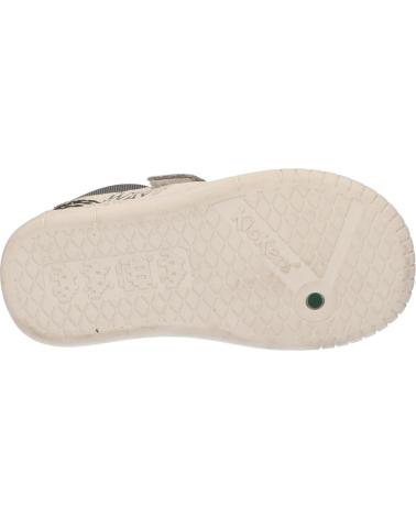 Sapatilhas de Menina e Menino KICKERS 694150-10 WAHOU 33 BLANC GRIS