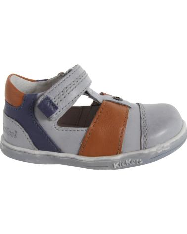 Sapatos de Menino KICKERS 413540-10 TROPICALI GRIS BLEU