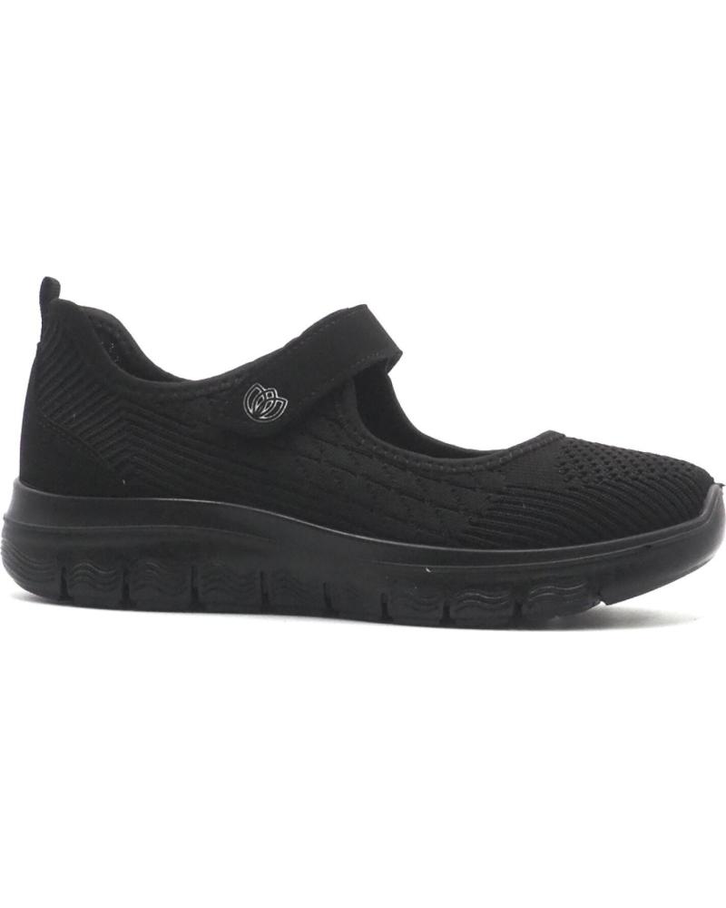 Ballerinas für Damen LAURA AZAÑA ZAPATILLA LAURA AZANA LA24507TE NEGRO M LINUX NEGRO