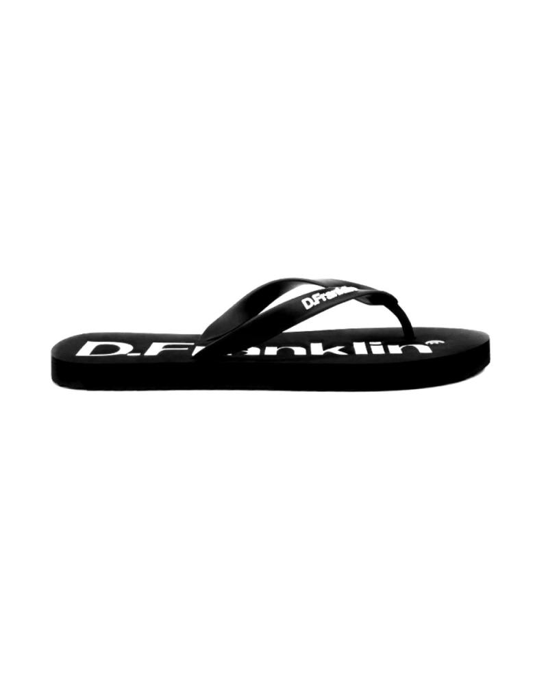Chanclas de Hombre D FRANKLIN D FRANLIN - SANDALIA DEDO HOMBRE LOGO WHITE BLACK