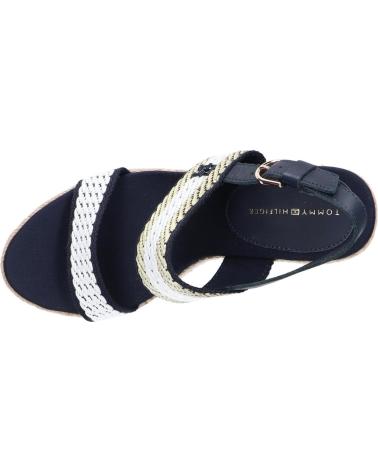 Sandálias de Mulher TOMMY HILFIGER FW0FW07089 GOLDEN WEBBING WEDGE DW6 SPACE BLUE