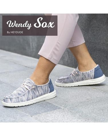 Zapatos de Mujer HEY DUDE WENDY SOX-LIGHT PINK AZUL MULTI ROSA