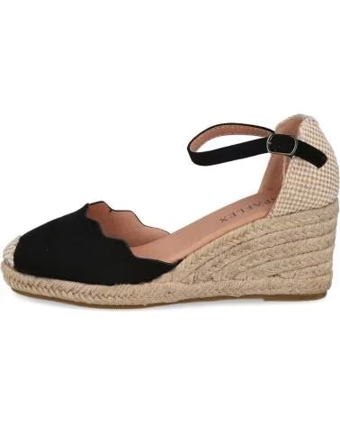 Sandálias de Mulher HISPAFLEX CUNAS DE ESPARTO MD2203 PARA MUJER EN COLOR NEGRO NEGRO