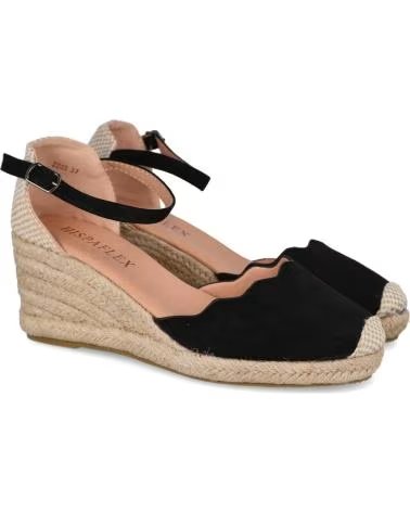 Sandálias de Mulher HISPAFLEX CUNAS DE ESPARTO MD2203 PARA MUJER EN COLOR NEGRO NEGRO