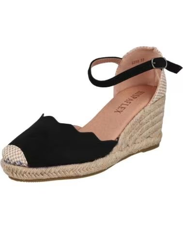 Sandálias de Mulher HISPAFLEX CUNAS DE ESPARTO MD2203 PARA MUJER EN COLOR NEGRO NEGRO