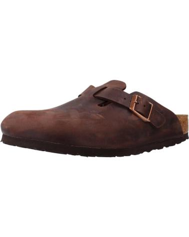 Woman and Man Clogs BIRKENSTOCK BOSTON NU MARRON