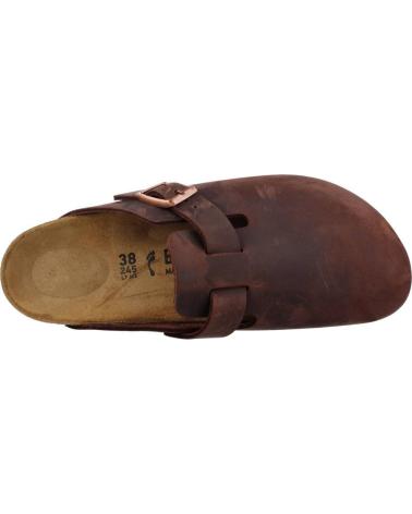 Woman and Man Clogs BIRKENSTOCK BOSTON NU MARRON