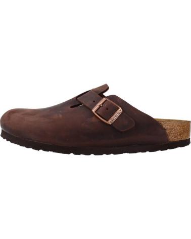Woman and Man Clogs BIRKENSTOCK BOSTON NU MARRON