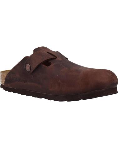 Woman and Man Clogs BIRKENSTOCK BOSTON NU MARRON