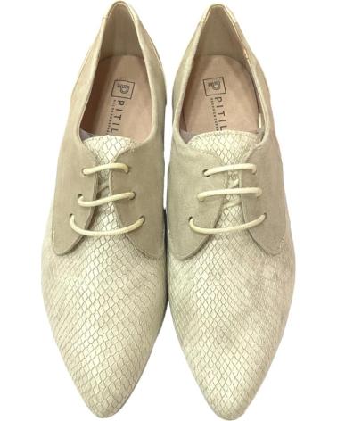Schuhe für Damen PITILLOS ZAPATOS INGLES BEIGE PIEL OSSID-ANTE-TRESOR ORO-HI-ORO