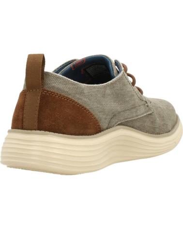 SKECHERS 65910 FREIZEITSCHUHE BEIGE MIT BRAUNEN AKZENTEN BEIGE