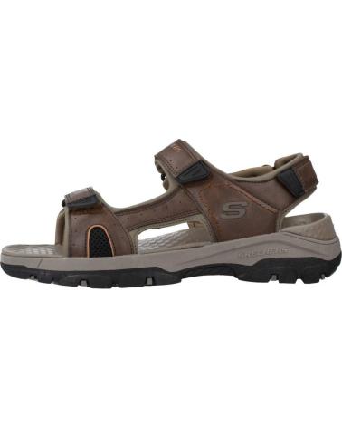SKECHERS SANDALIA CON VELCROS PARA HOMBRE 204106 COLOR MARRON BROWN