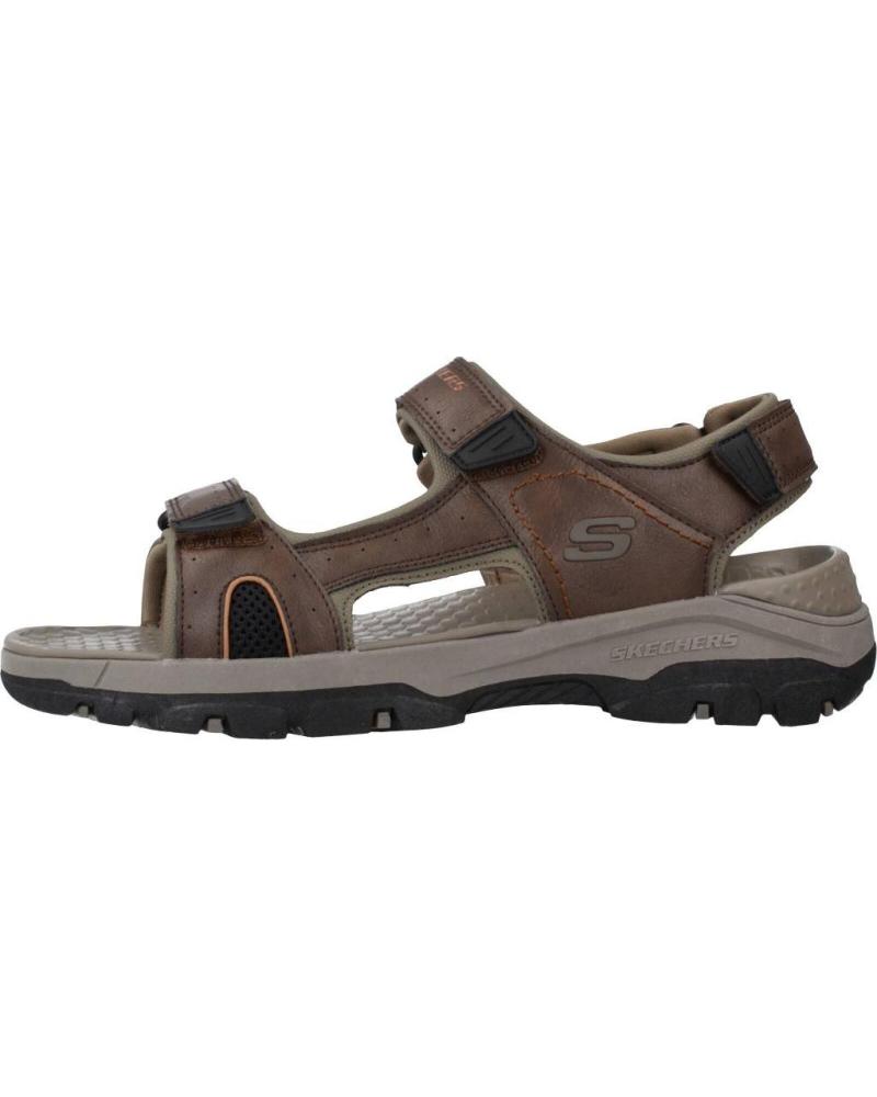 SKECHERS SANDALIA CON VELCROS PARA HOMBRE 204106 COLOR MARRON BROWN