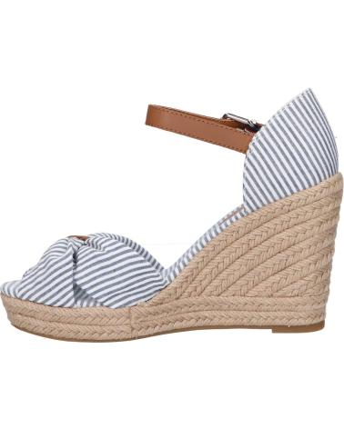 Woman Sandals TOMMY HILFIGER FW0FW07160 SEERSUCKER HIGH WEDGE 0G5 SEERSUCKER-BLUE