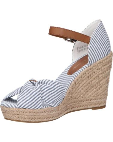 Woman Sandals TOMMY HILFIGER FW0FW07160 SEERSUCKER HIGH WEDGE 0G5 SEERSUCKER-BLUE