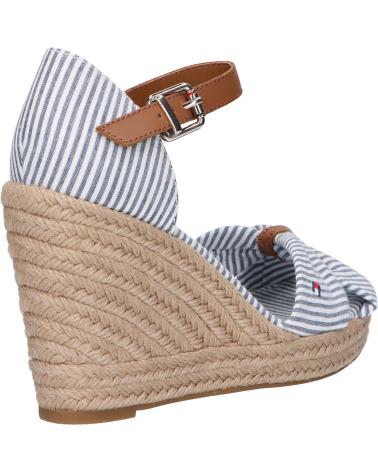 Woman Sandals TOMMY HILFIGER FW0FW07160 SEERSUCKER HIGH WEDGE 0G5 SEERSUCKER-BLUE
