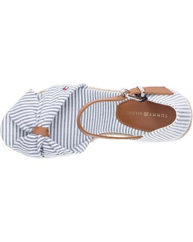 Woman Sandals TOMMY HILFIGER FW0FW07160 SEERSUCKER HIGH WEDGE 0G5 SEERSUCKER-BLUE