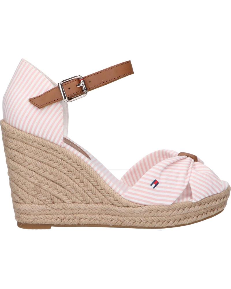 Sandales pour Femme TOMMY HILFIGER FW0FW07160 SEERSUCKER HIGH WEDGE 0J8 SEERSUCKER-SOOTHING