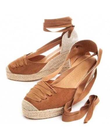 Zapatos de cuña per Donna MONTEVITA ULTRASUEDE3 BROWN