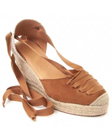 Zapatos de cuña per Donna MONTEVITA ULTRASUEDE3 BROWN
