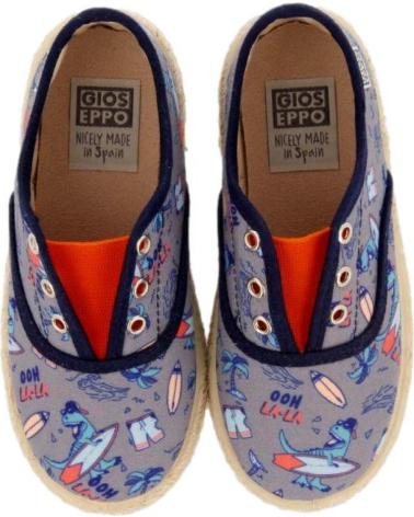 Sapatos de Menina e Menino GIOSEPPO ZAPATILLAS ESPADRILLES NIO DRAVEIL 68619 GRIS