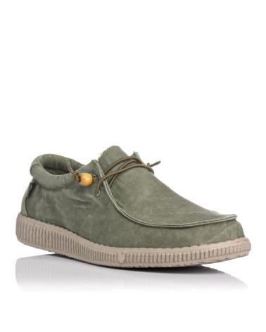 Nauticos de Hombre y Niño WALK IN PITAS ZAPATILLAS LONA PITAS WALLABI WASHED KAKI VERDE
