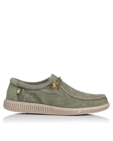 Nauticos de Hombre y Niño WALK IN PITAS ZAPATILLAS LONA PITAS WALLABI WASHED KAKI VERDE