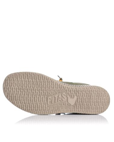 Nauticos de Hombre y Niño WALK IN PITAS ZAPATILLAS LONA PITAS WALLABI WASHED KAKI VERDE