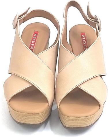 Sandalias de Mujer WEEKEND BY PEDRO MIRALLES SANDALIA DE PIEL CON TACON Y PLATAFORMA BISCUIT