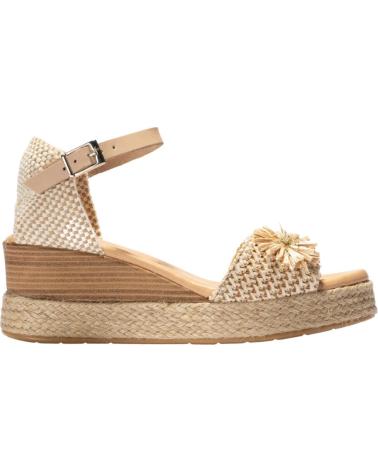 Sandales pour Femme PITILLOS CUNA RAFIA FLOR BEIGE