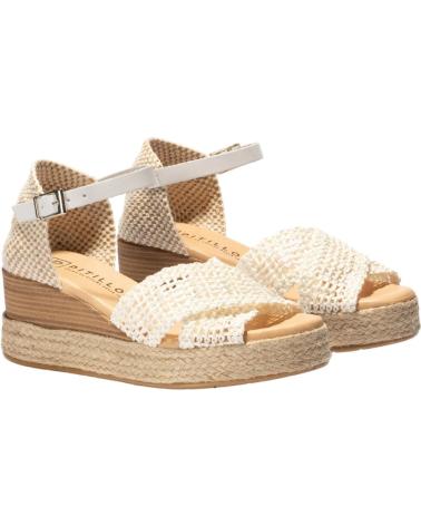 Sandales pour Femme PITILLOS CUNA CALADA BLANCO