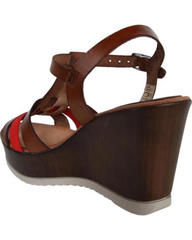 Zapatos de cuña per Donna CUMBIA 30124 R1 ROJO-MARRON