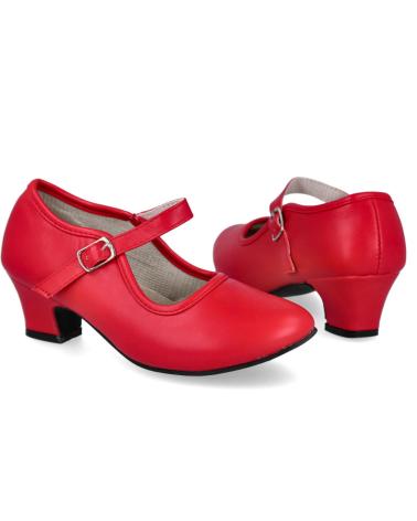 Scarpe per Bambina l&r shoes AB-2 ZAPATOS FLAMENCA ROJO