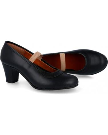 Zapatos de tacón de Mujer y Niña MALACA M-10 ZAPATOS FLAMENCA PROFESIONA NEGRO