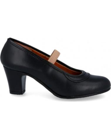 Zapatos de tacón de Mujer y Niña MALACA M-10 ZAPATOS FLAMENCA PROFESIONA NEGRO