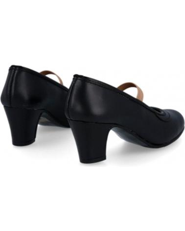 Zapatos de tacón de Mujer y Niña MALACA M-10 ZAPATOS FLAMENCA PROFESIONA NEGRO