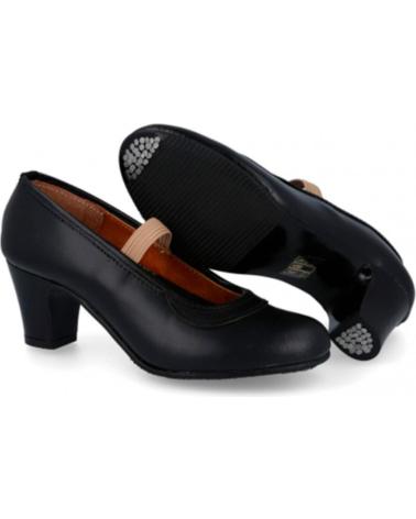 Zapatos de tacón de Mujer y Niña MALACA M-10 ZAPATOS FLAMENCA PROFESIONA NEGRO