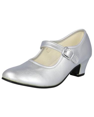 Schuhe für Mädchen BUBBLE BOBBLE 910-3 ZAPATOS FLAMENCA NINA PLATA