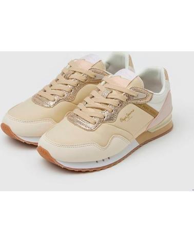 Sportif pour Femme PEPE JEANS PLS31463 ZAPATILLAS CASUAL DE MUJER BEIGE BEIGE