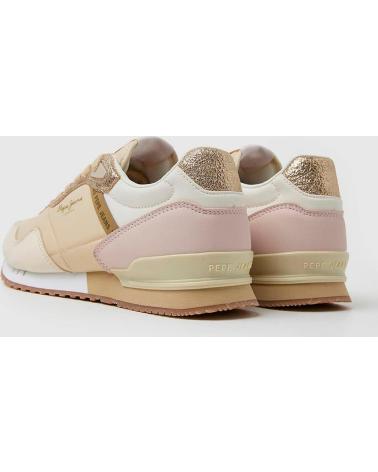Sportif pour Femme PEPE JEANS PLS31463 ZAPATILLAS CASUAL DE MUJER BEIGE BEIGE