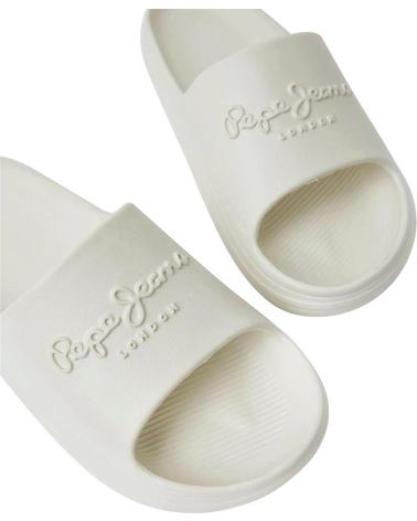 Zehansandalen für Damen pepe jeans CHANCLAS BEACH SLIDE PLS70131 WHITE