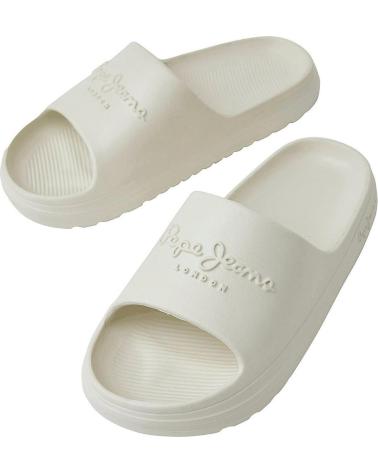 Zehansandalen für Damen pepe jeans CHANCLAS BEACH SLIDE PLS70131 WHITE