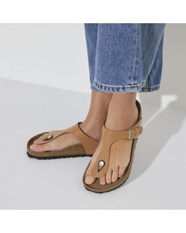 Chanclas de Mujer BIRKENSTOCK GIZEH EARTHY VEGAN PECAN NARANJA