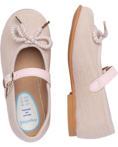 Sapatos de Menina ANGELITOS BAILARINA CORDONES LINO 1557 ROSA
