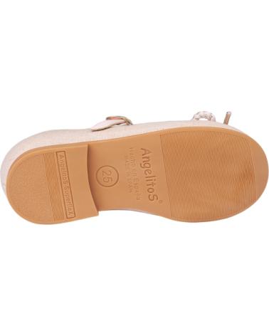 Sapatos de Menina ANGELITOS BAILARINA CORDONES LINO 1557 ROSA