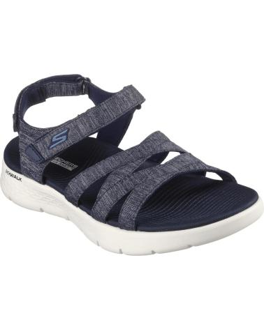 SANDALES SKECHERS GO WALK FLEX SANDAL SUNSHINE BLEUES POUR FEMME AZUL