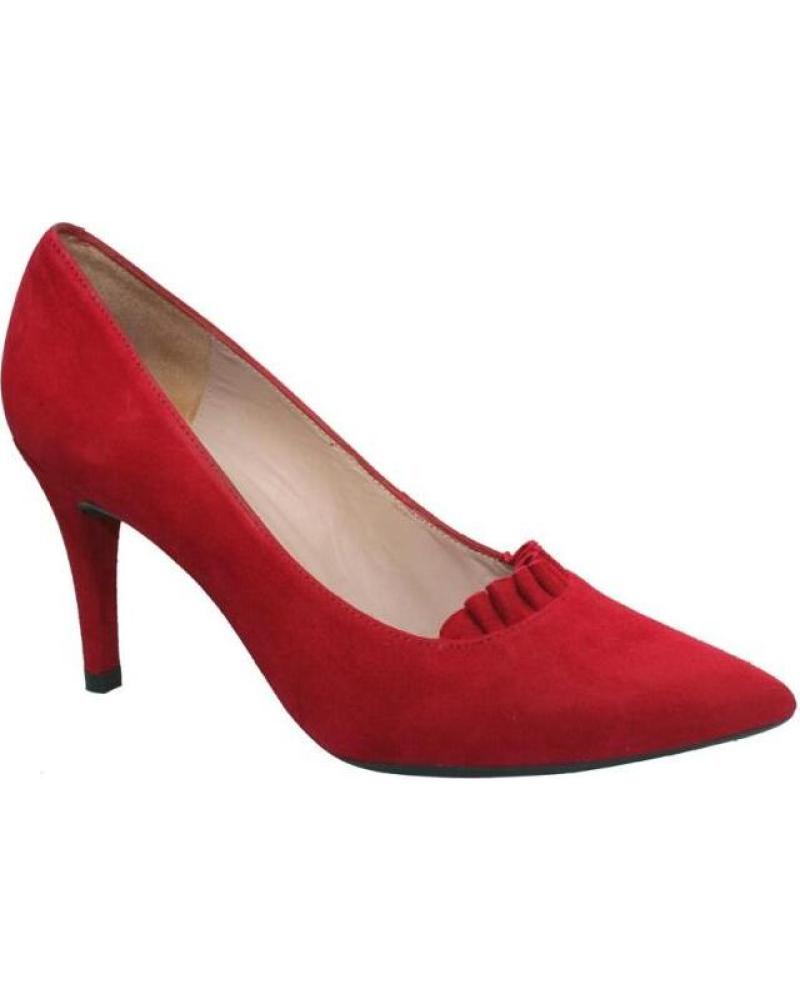 Zapatos de tacón de Mujer UNISA SALON ANTE TACON 7 ROJO